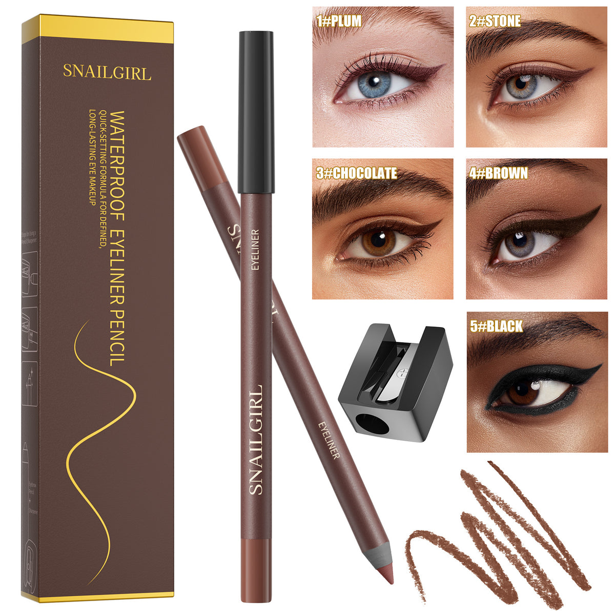 Creamy Glide-On Eyeliner Pencil for Mature Eyes