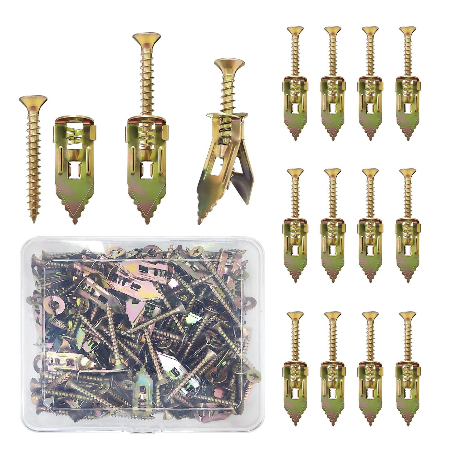 80Pcs Self Drilling Drywall Anchors with Screws