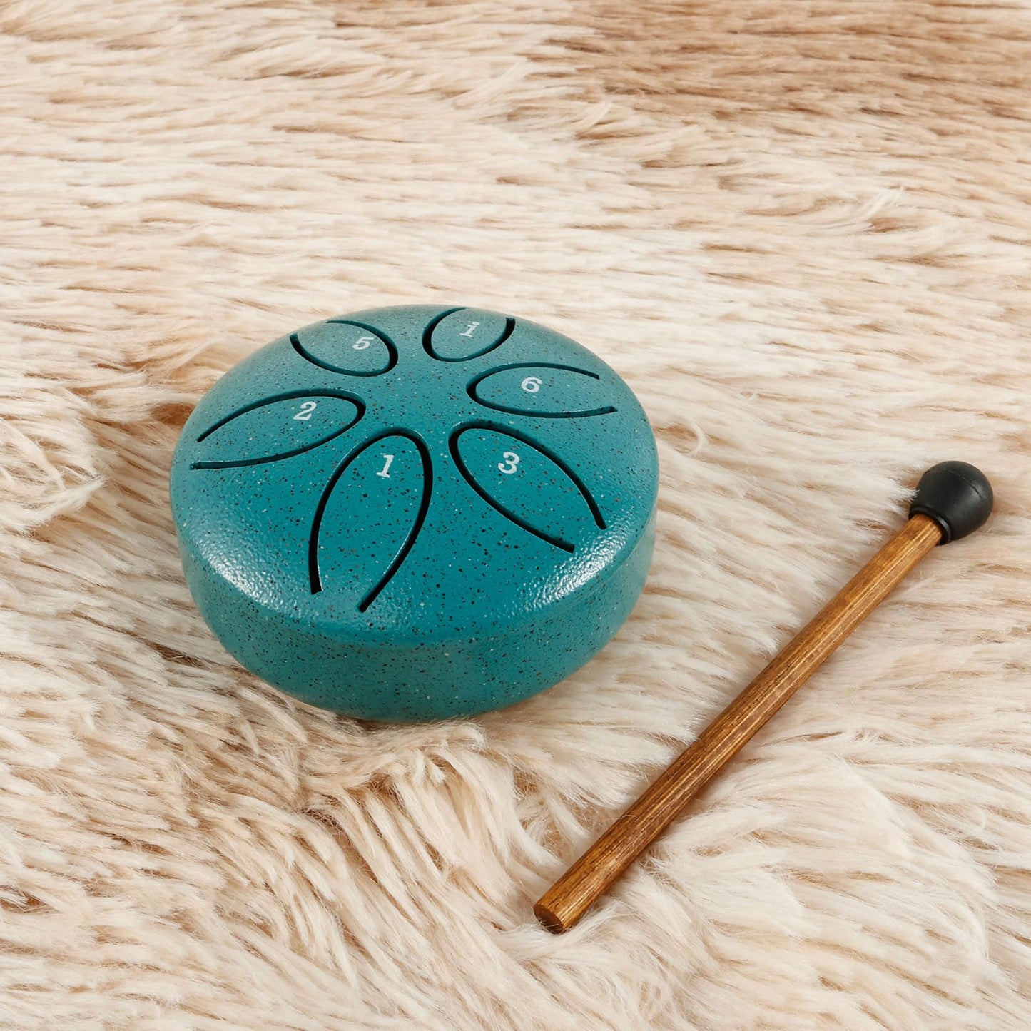 Mini Steel Tongue Drum 3 Inch 6 Notes C Key