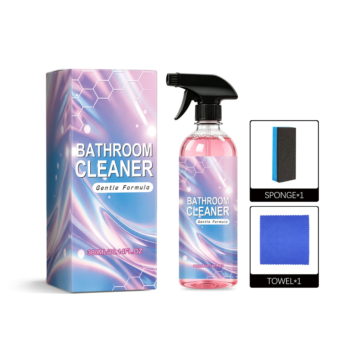 Powerful Bathroom Descaling Foam Cleaner – Rapidly Breaks Down Grime – 300ml