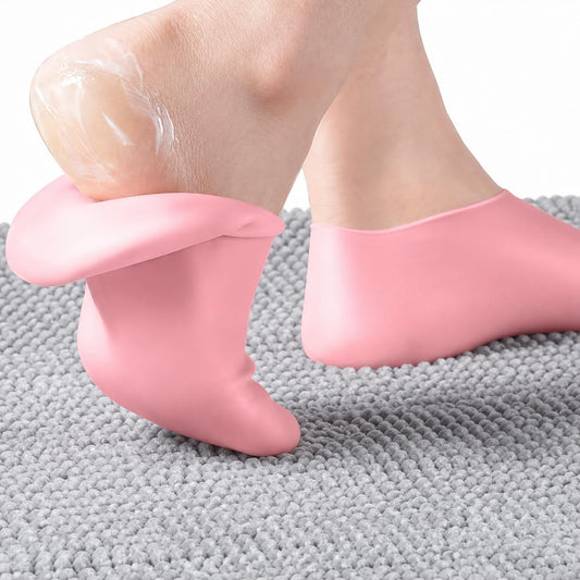 2 Pairs Silicone Socks for Dry Cracked Feet Women