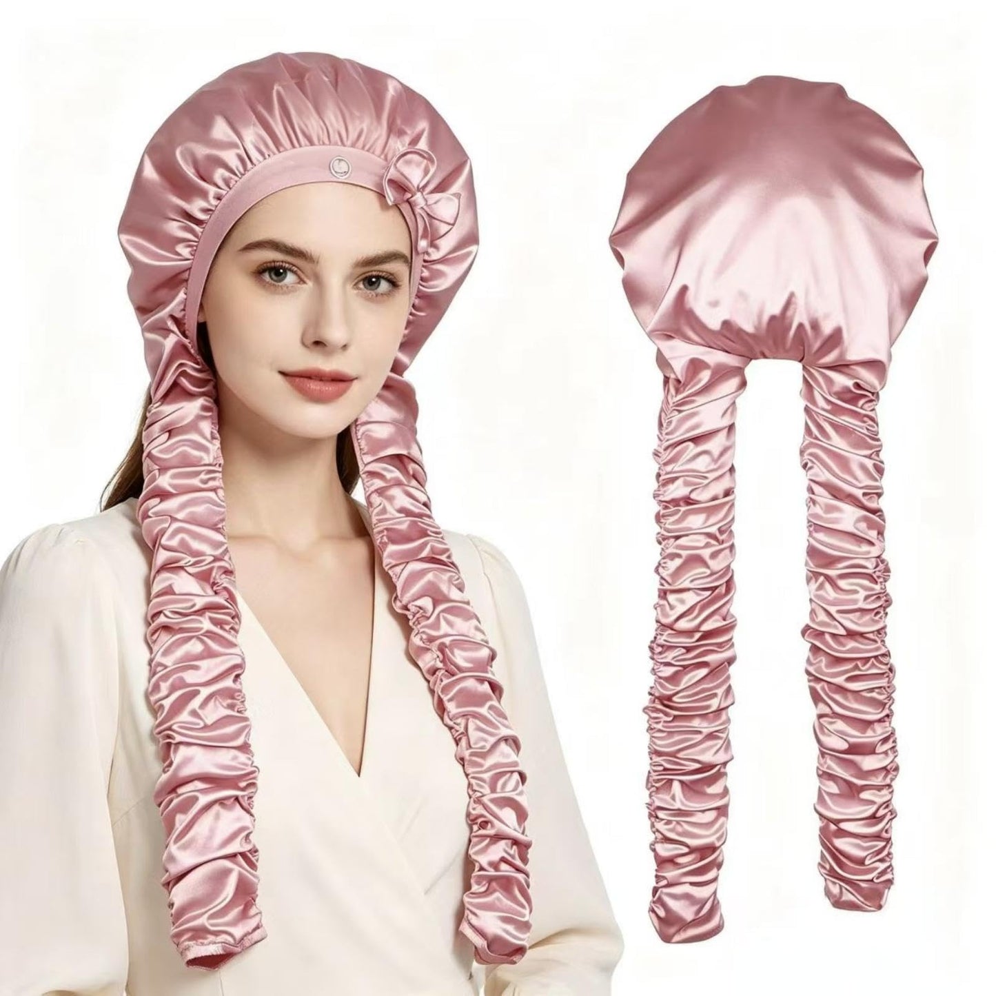 Heatless Curl Satin Bonnet for Sleeping