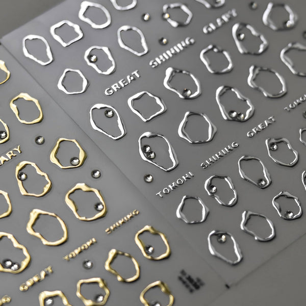 5D Embossed Metal Nail Art Stickers