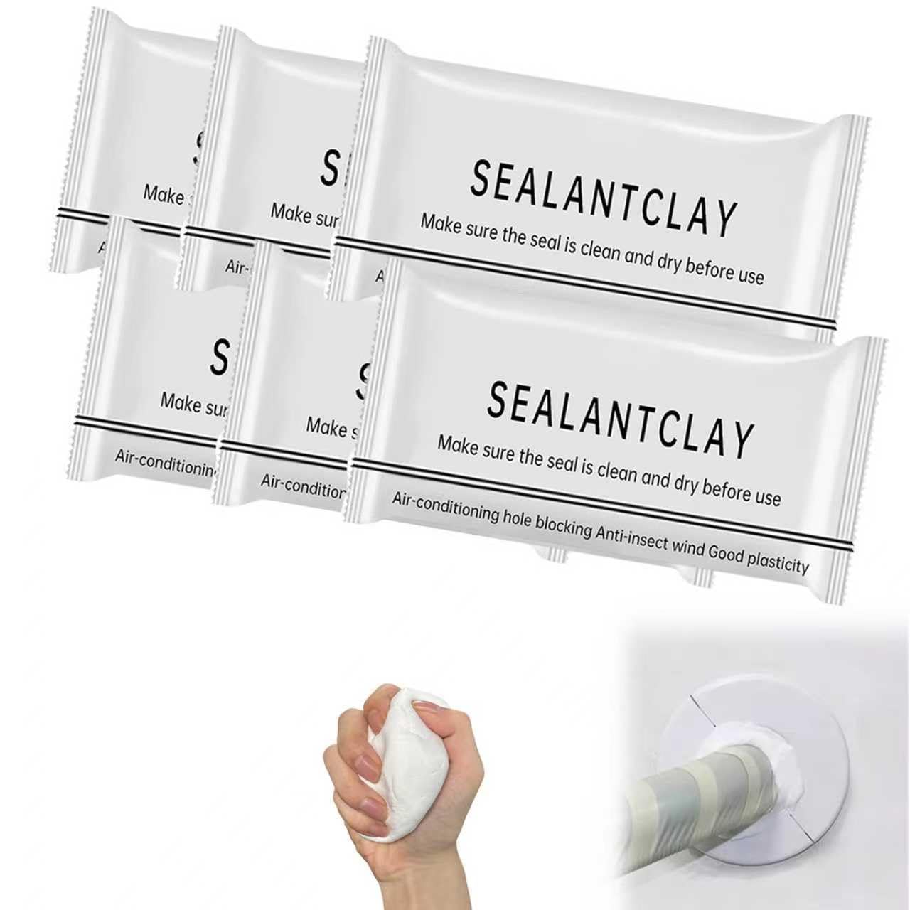 6 Pack Moldable Sealant Clay