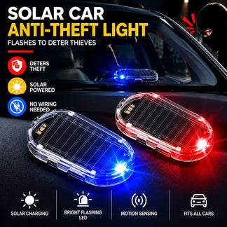 4PCS Solar Powered Fake Car Alarm Light Auto Light Sensor