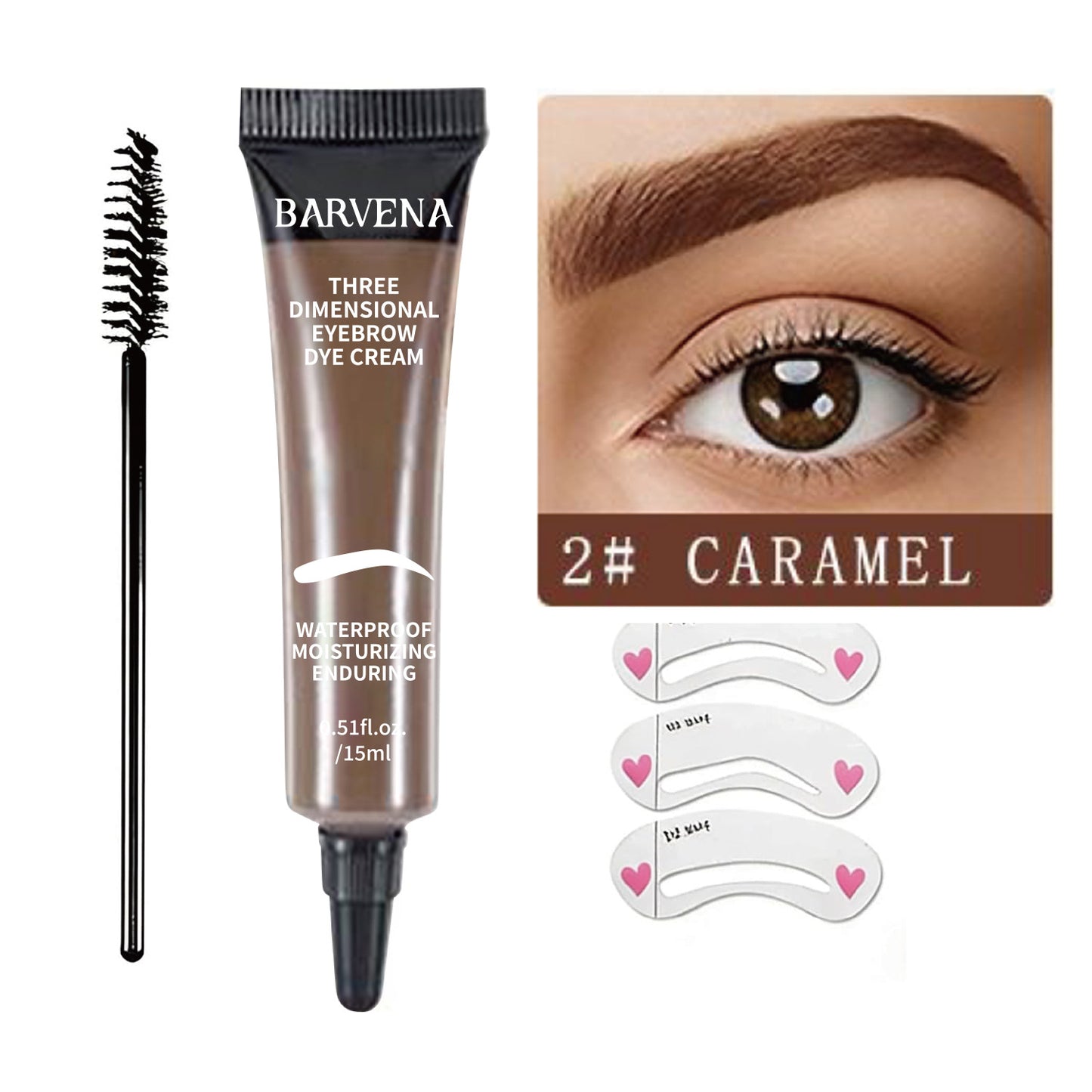 Eyebrow Dye Cream - Long Lasting Waterproof Smudge proof Liquid Eyebrow Gel