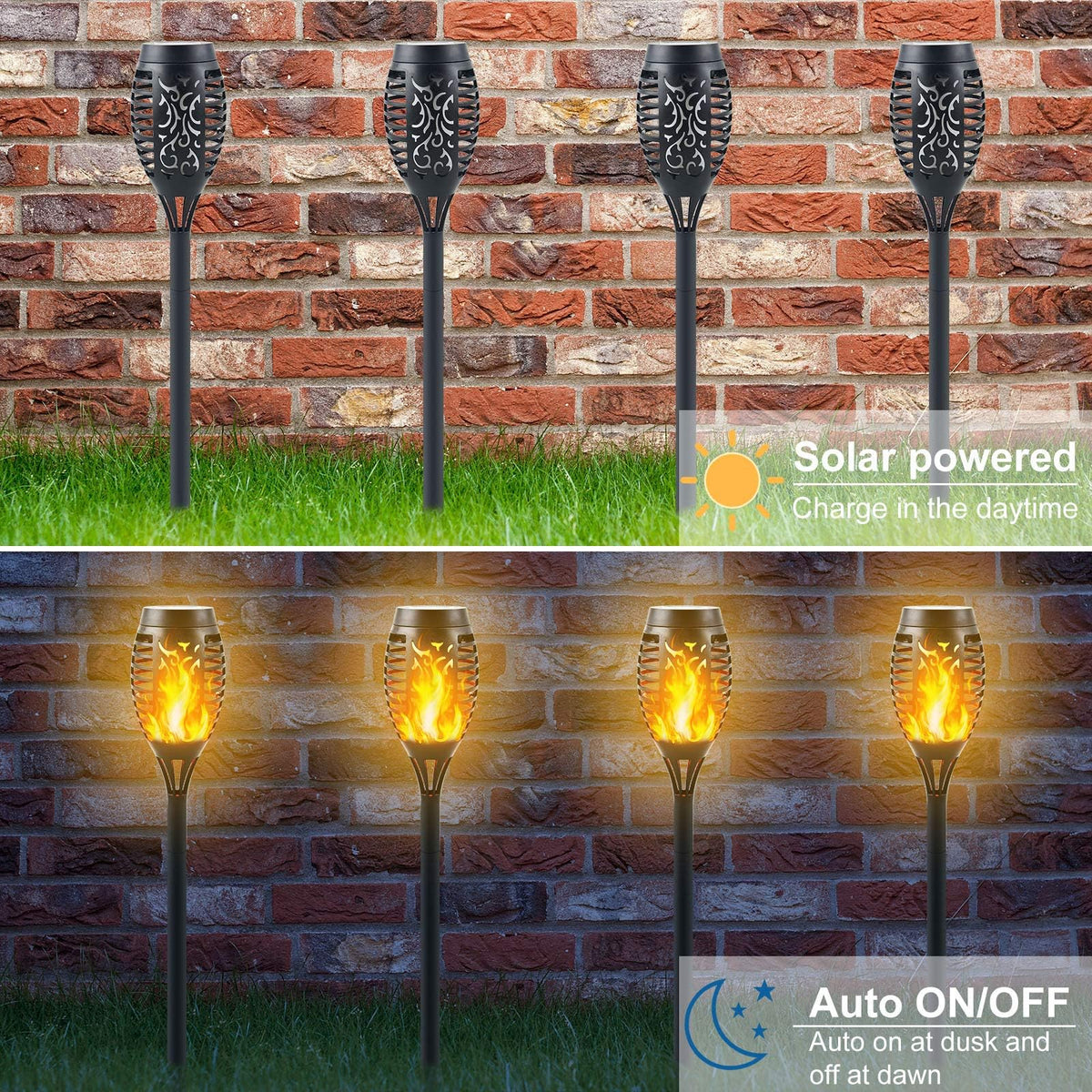 Solar Torch Flame Lights