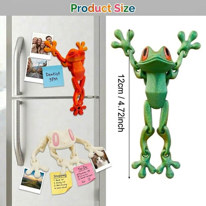3D Printed Frog Fridge Magnets for Home Office Decoration