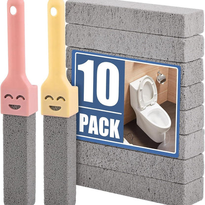 10Pack Pumice Stone Set for Toilet Cleaning ,Removing Limescale Stain