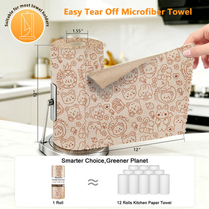 Two Volumes Tear Away Dish Cloths Rolls
