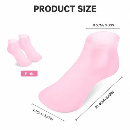 2 Pairs Silicone Socks for Dry Cracked Feet Women