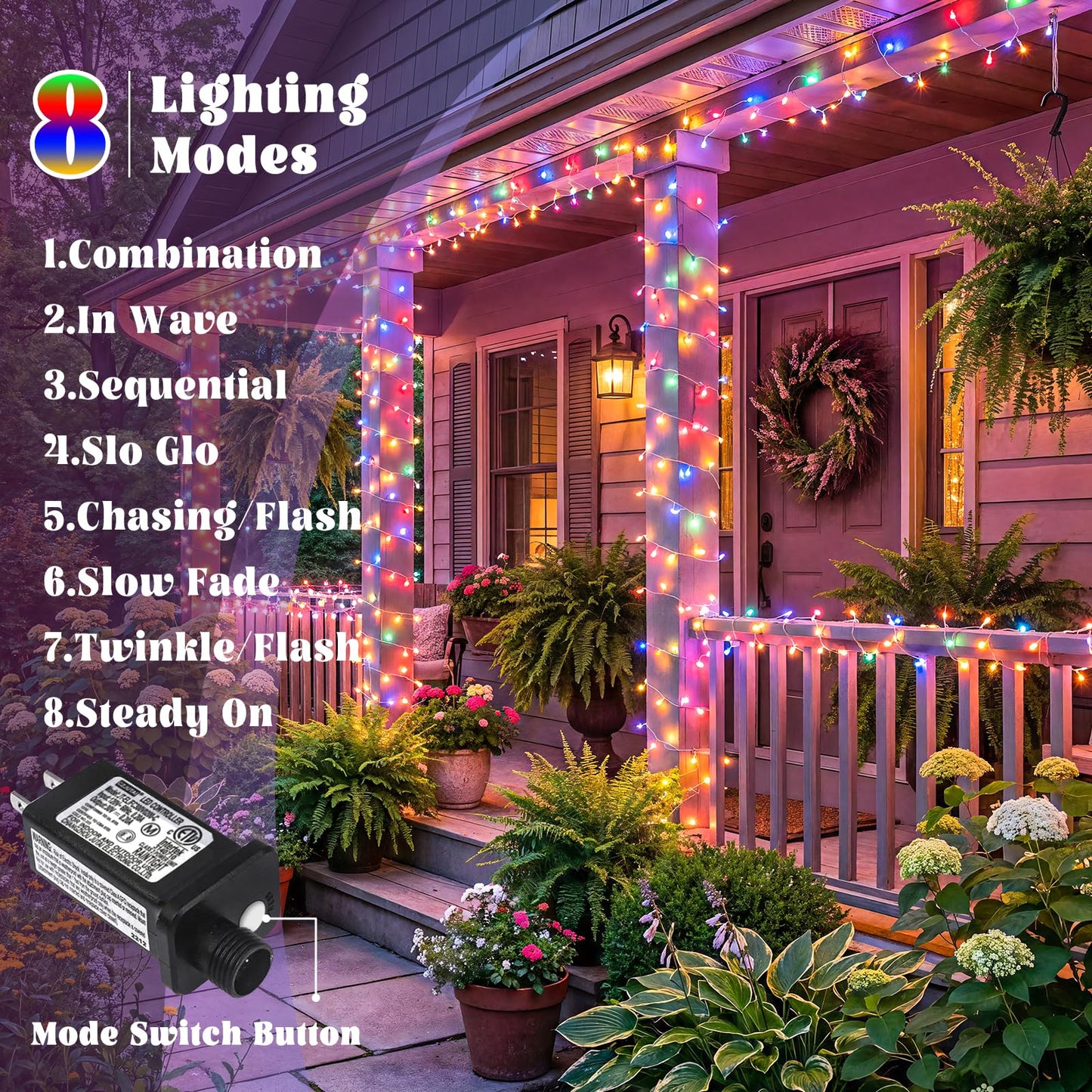 100 LED Multi-Colored String Lights