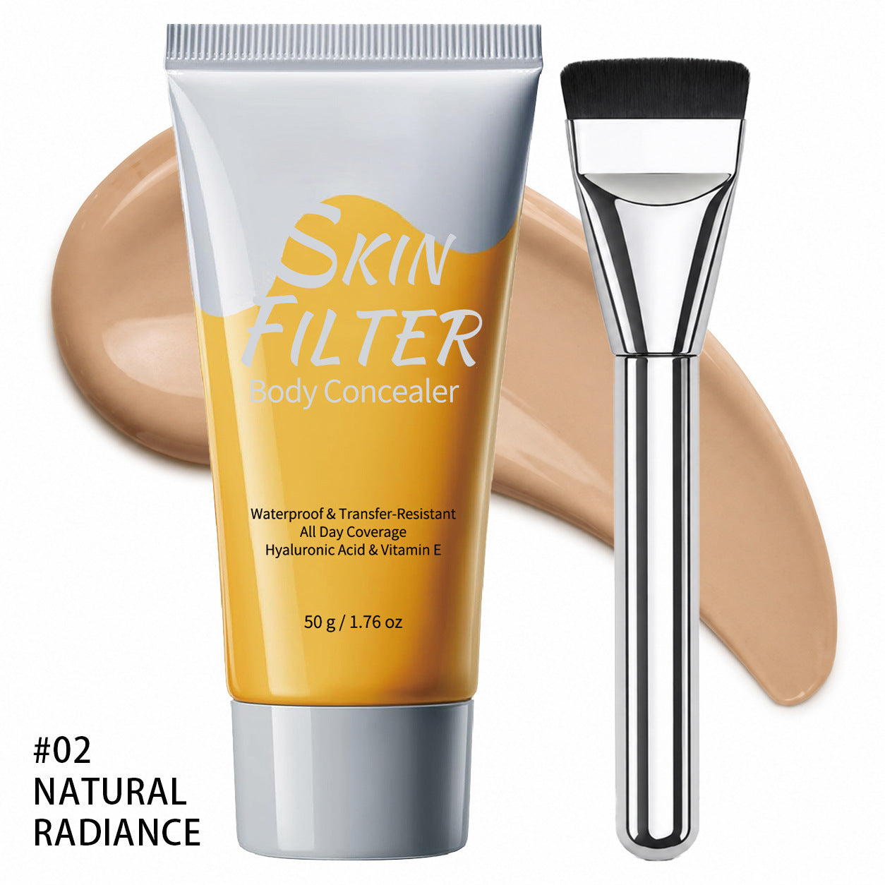 Cream Primer Brightening Makeup Base Includes flat brush