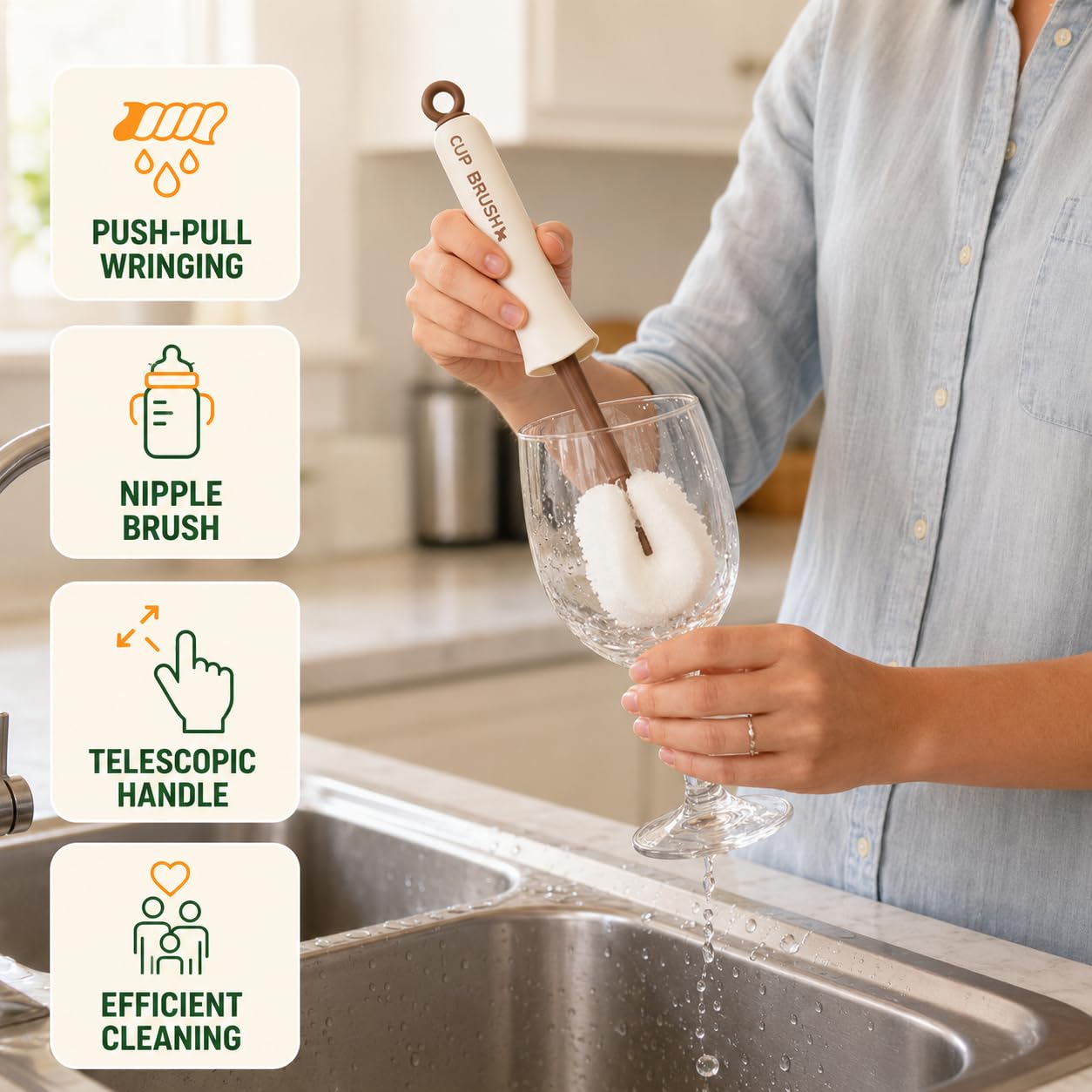 2-in-1 Cup Cleaner with Hidden Straw Detail Brush