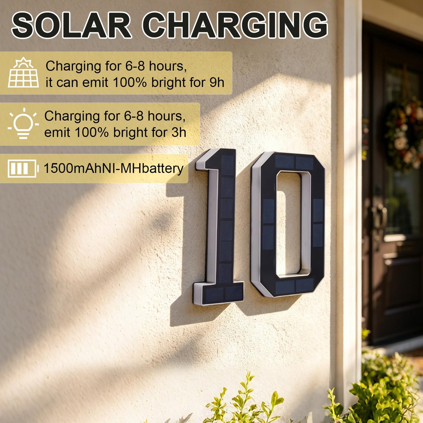 Solar House Numbers For Outside