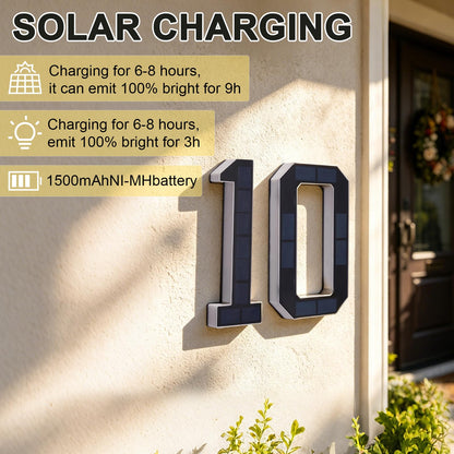 Solar House Numbers For Outside