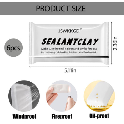 6 Pack Moldable Sealant Clay