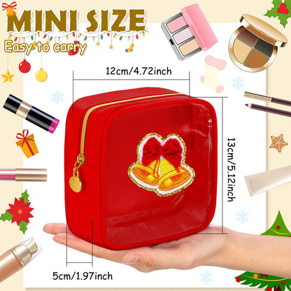 Christmas Makeup Bags Clear Zipper