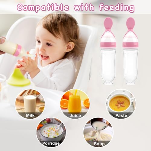 2 Pack Baby Spoons Silicone Baby Food Feeder