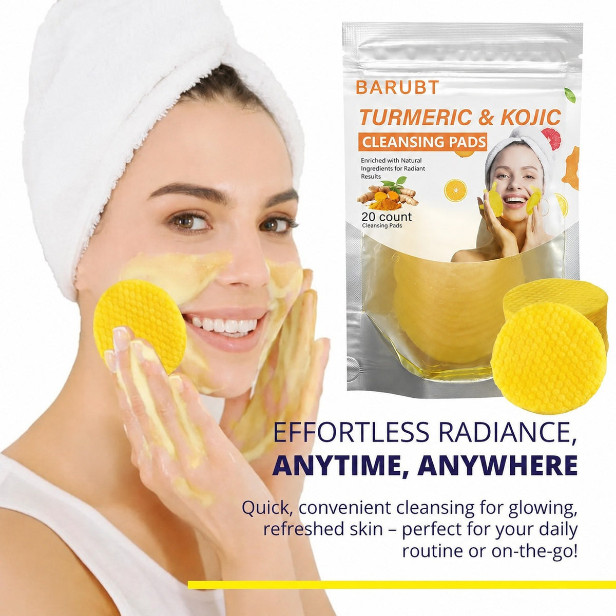 Turmeric and Kojic Acid Cleansing Pads