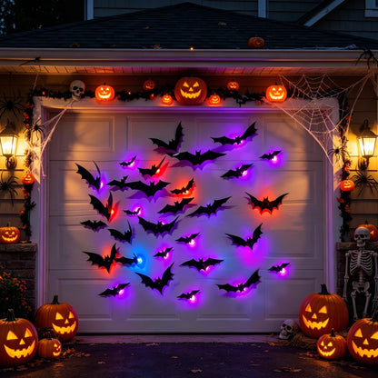 Pack Halloween Bats Wall Decor Halloween