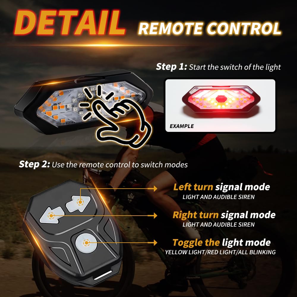 Bike Tail Light with Turn Signals