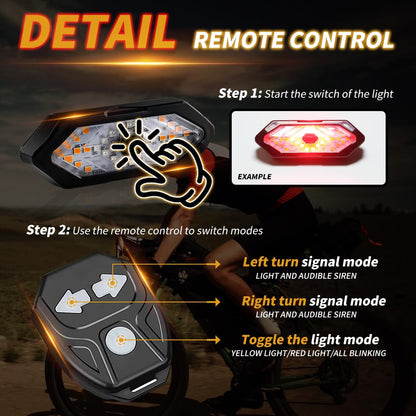 Bike Tail Light with Turn Signals