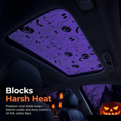Halloween Ghost and Pumpkin Car Decal