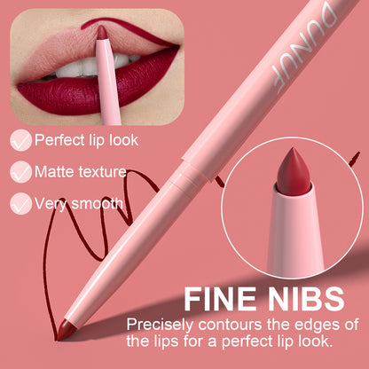 6 Colors Retractable Lip Liner Kit