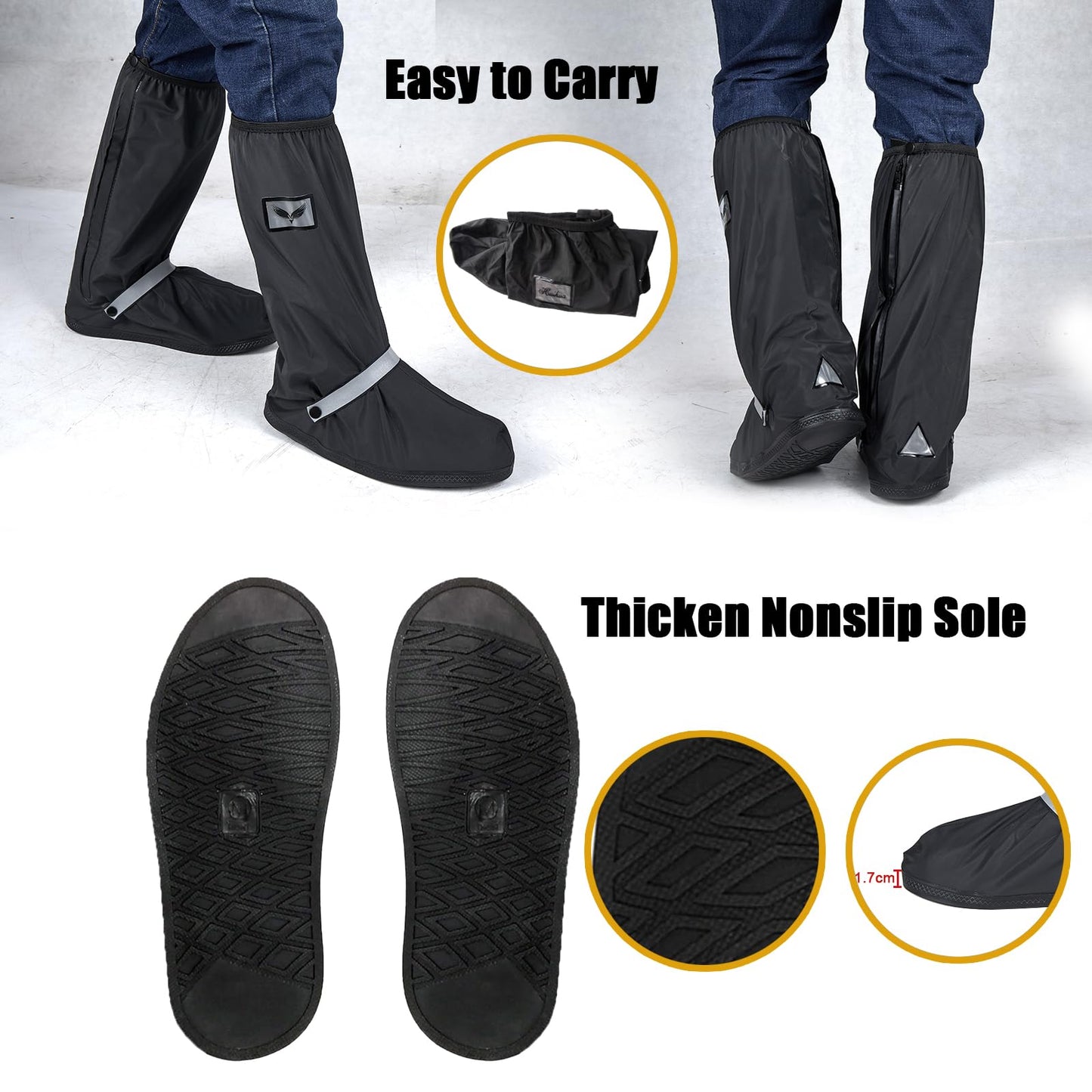 Waterproof Reusable Silicone Non-Slip Shoe Cover