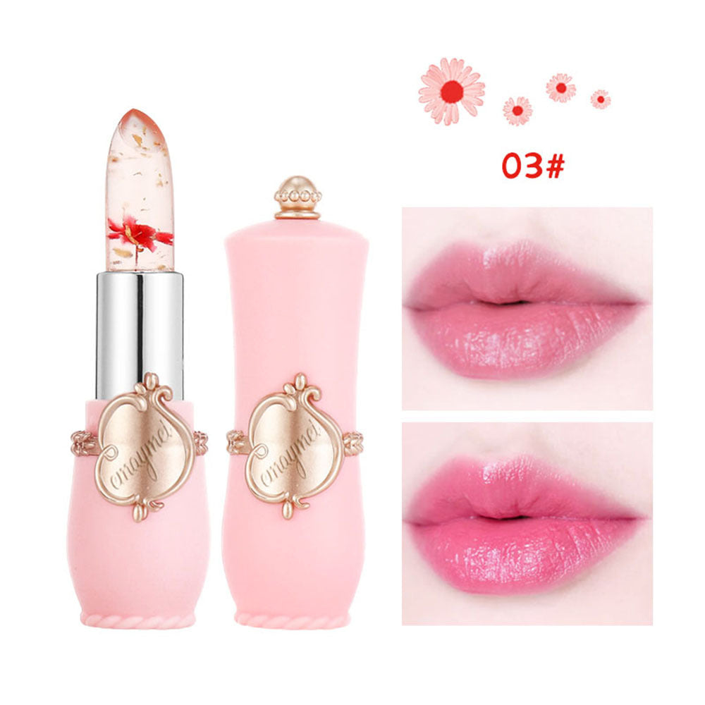 Flower Jelly Lipstick-Temperature Change Moisturizer Long Lasting Nutritious Balm