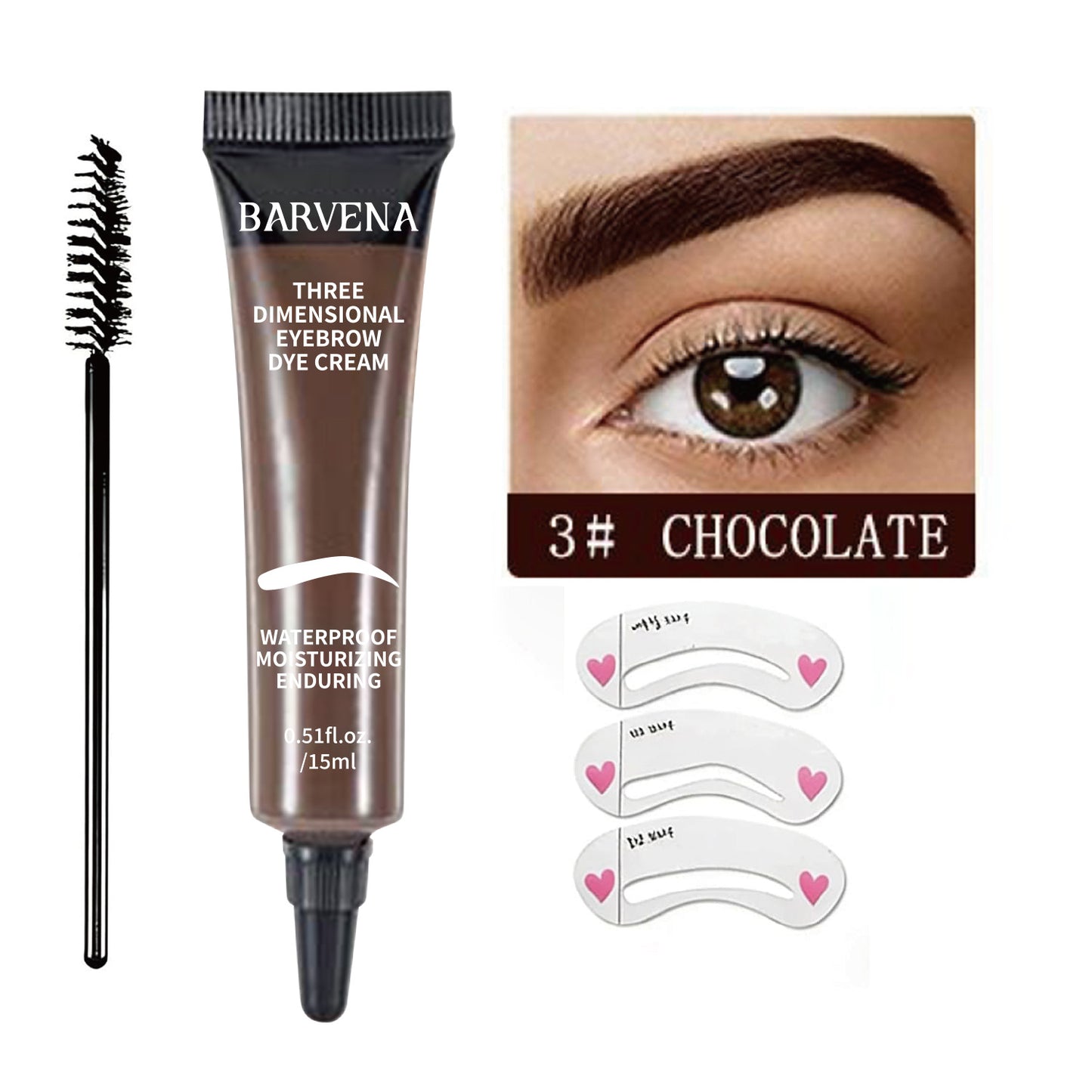Eyebrow Dye Cream - Long Lasting Waterproof Smudge proof Liquid Eyebrow Gel