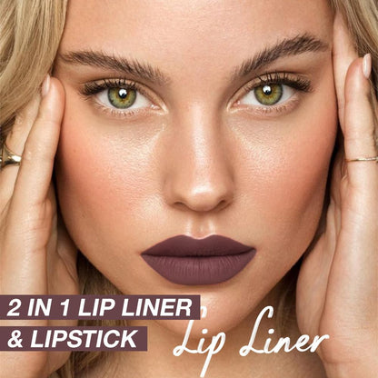 Deep Matte Crayon Lip Liner Lipstick Makeup