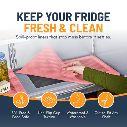 4 PCS Refrigerator Liners for Shelves