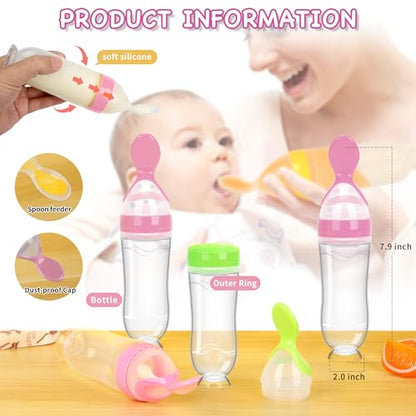 2 Pack Baby Spoons Silicone Baby Food Feeder