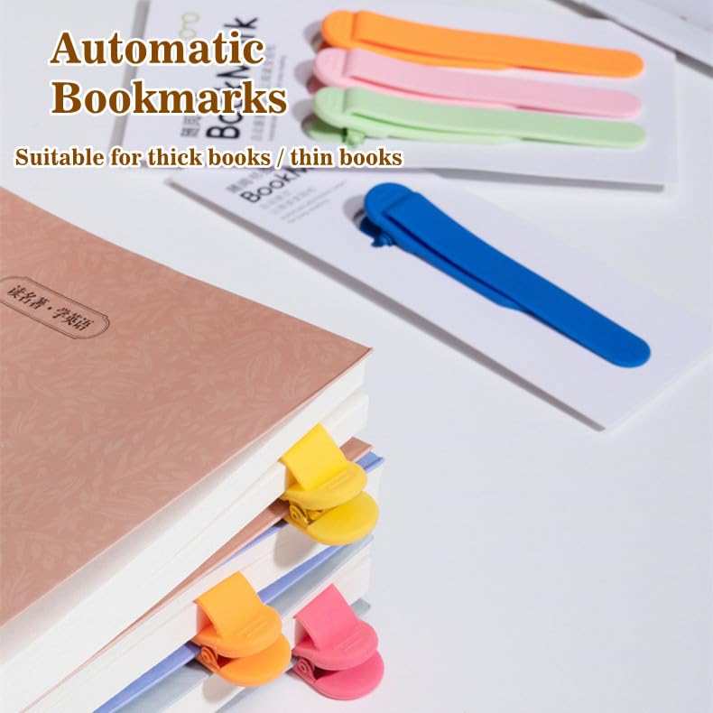 6pcs Silicone Automatic Bookmark