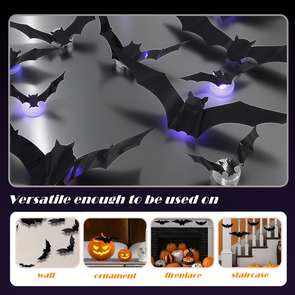 Pack Halloween Bats Wall Decor Halloween