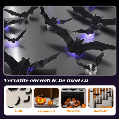 Pack Halloween Bats Wall Decor Halloween