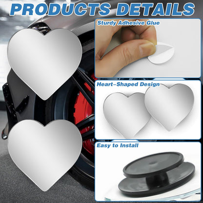 Cars Heart Shaped Blind Spot Mirrors