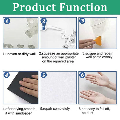 Wall Repair Paste, Crack Patch Filler for Stain Scratch Damage Restoration
