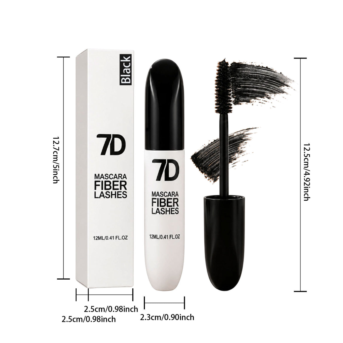 7D Silk Fiber Black Eyelashes Mascara - Mascara Volume and Length-12ML