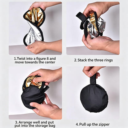 5 in 1 Collapsible Photography Reflector Diffuser with Bag