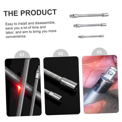 Flexible Spring Steel Bit Extension Rods Set for Electric Drill