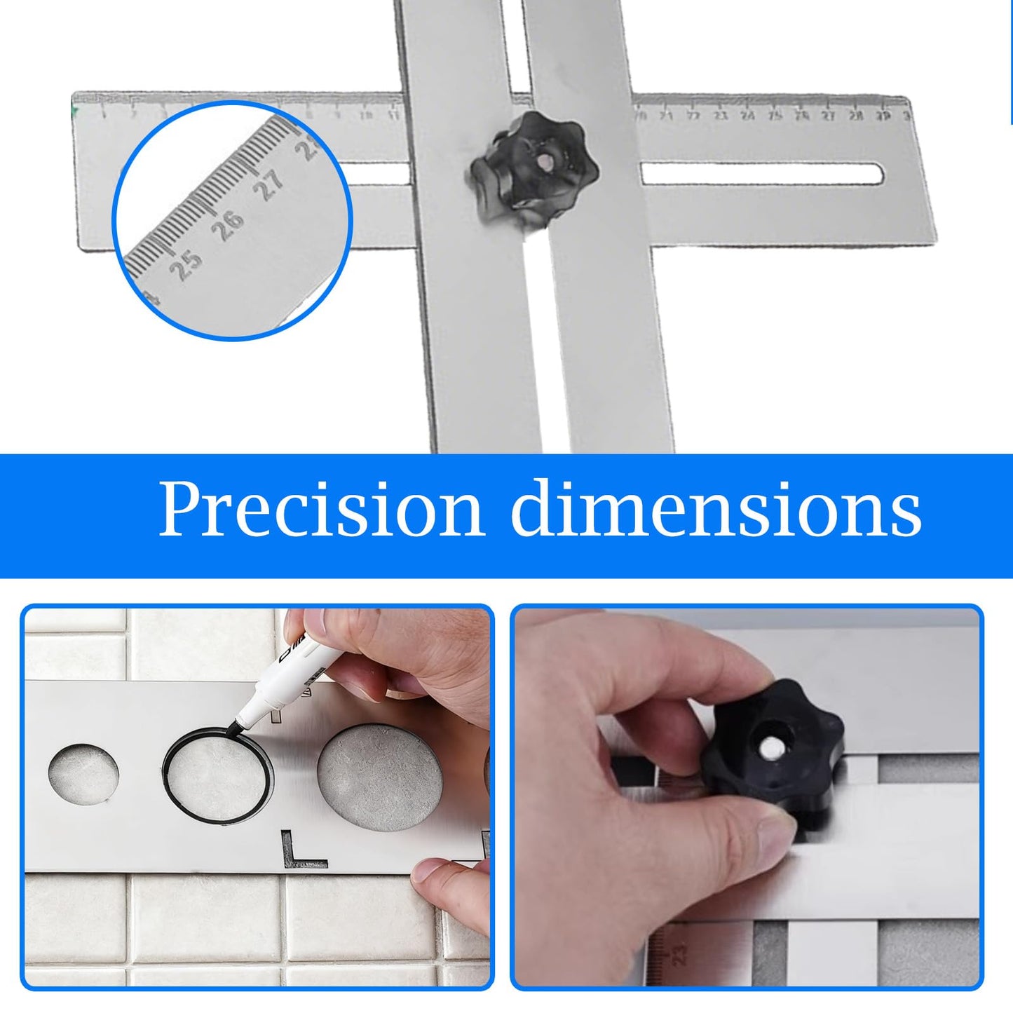Adjustable Ceramic Tile Hole Locator