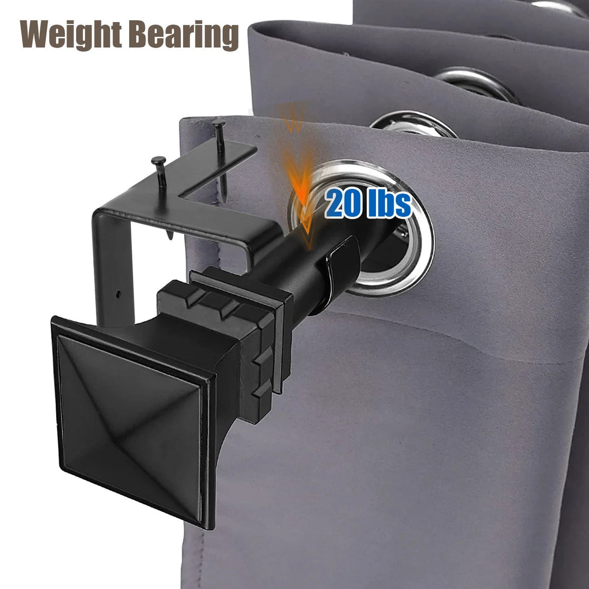 4-Piece Curtain Rod Bracket Set