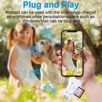 4 in 1 SD Card Reader Reads