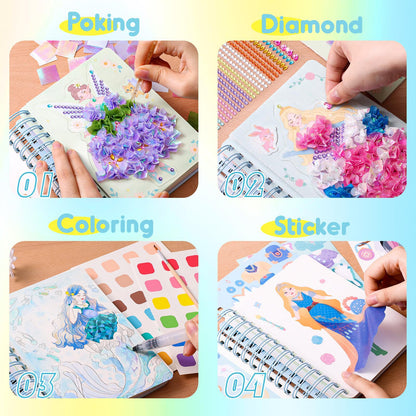 Punch-Art Craft Kit For Kids Aged 4–8-Princess-Themed DIY Toy For Kids