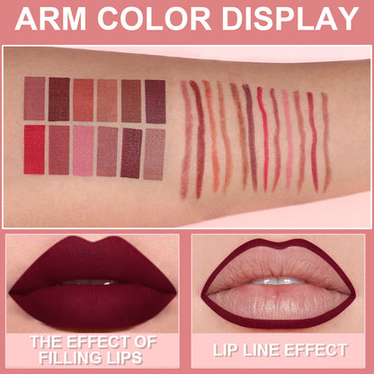 6 Colors Retractable Lip Liner Kit