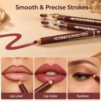 12 Pcs Matte Lip Crayon with Sharpener