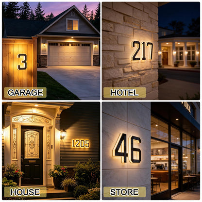 Solar House Numbers For Outside